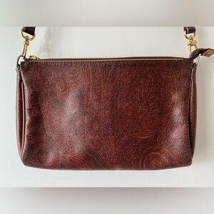 Etro Paisley Crossbody Shoulder Bag w/Dual Color Strap - Preloved